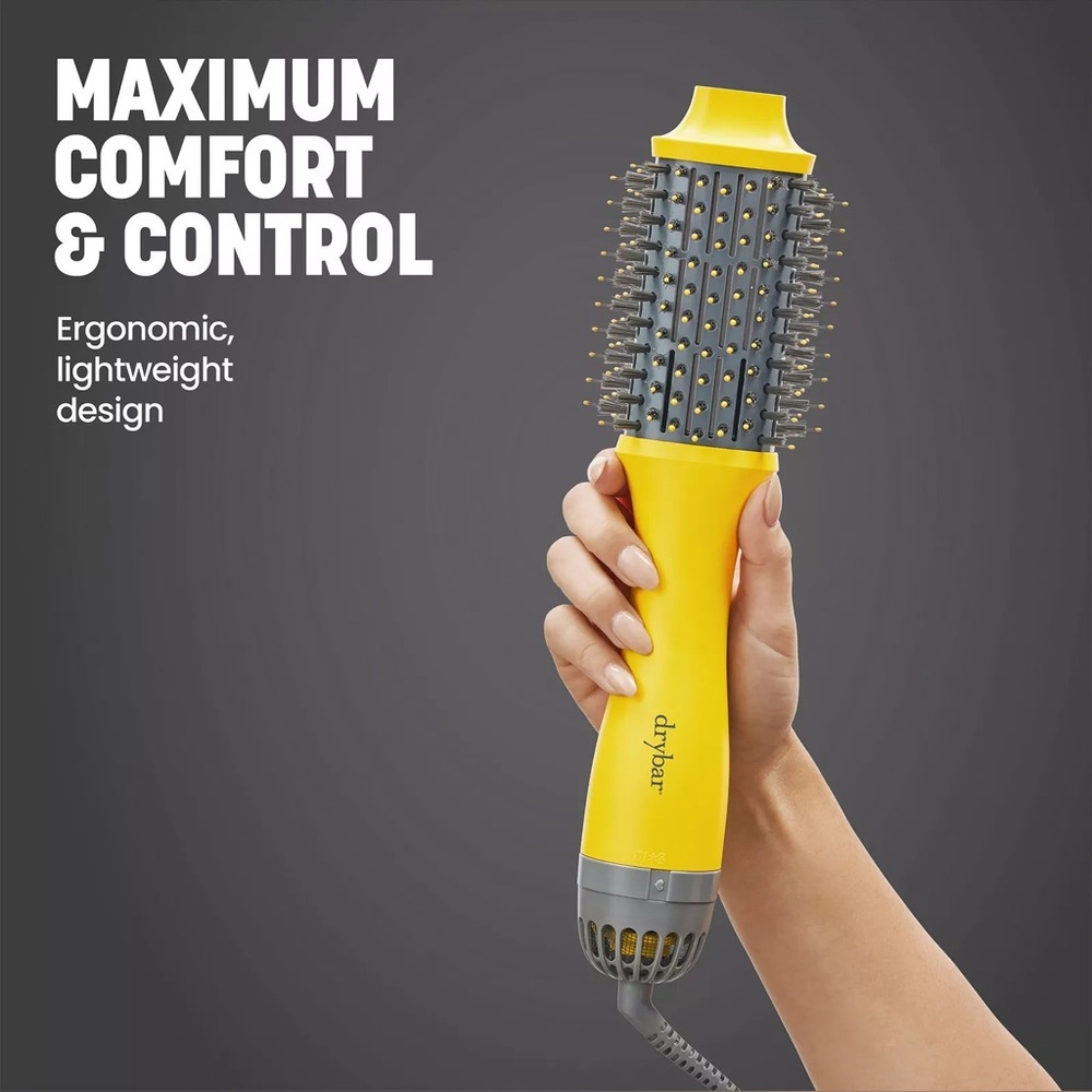 Drybar The Double Shot Oval Blow-Dryer Brush in Bright Yellow and Gray - Picture 9 of 11